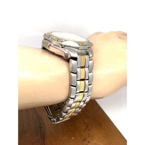 Seiko Men's Watch 5M43-0A39 Sports 100 Kinetic Day Date Two Tone Steel 40mm - Picture 13 of 15